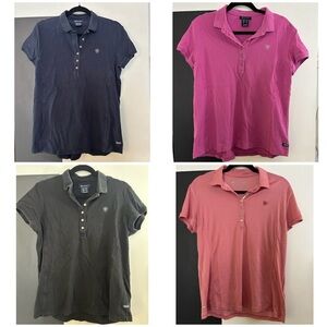 Ariat Polo Riding Shirt Lot in Women’s XL - Navy Black Pink Coral